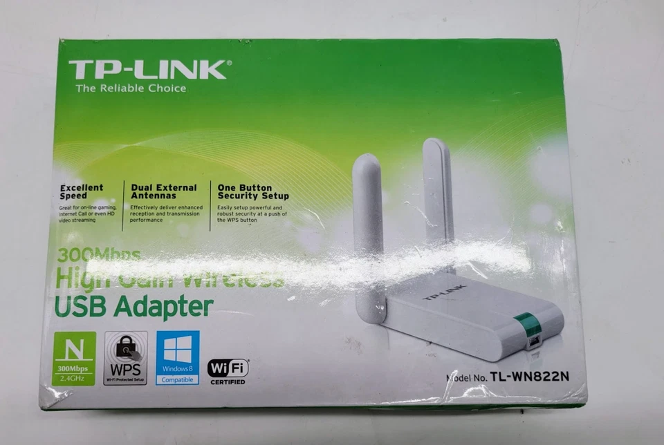 TP-Link 300Mbps High Gain Wireless USB Adapter TL-WN822N - Image 1 of 4