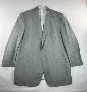 Oxxford Clothes Jacket Men’s 52L Long Green* 2 Button Sports Coat Linen Blend - Picture 1 of 15