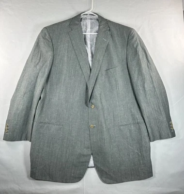 Oxxford Clothes Jacket Men’s 52L Long Green* 2 Button Sports Coat Linen Blend - Image 1 of 4
