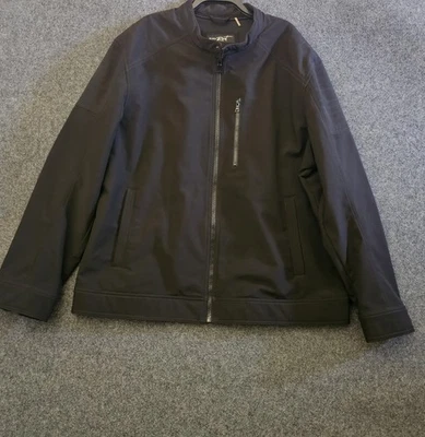 Jaqueta de Moto Masculina Black Rivet 2XLT Preta Macia com Zíper Bolsos Frontais Sem Capuz - Imagem 1 de 4