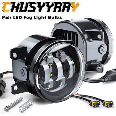 Pair For Jaguar S-Type 2004-2008 Front Bumper LED Fog Lights Clear Driving Lamps - Image 1 of 4