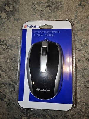  Verbatim 99741 Corded Notebook Optical Mouse USB Wired Ambidextrous New - Image 1 of 2