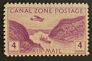 Travelstamps: 1931 Canal Zone Stamps Scott #C6, 4 Cent Airmail Issue Mint MNH OG - Picture 1 of 5