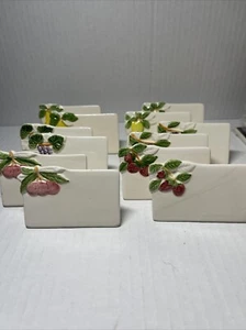 Vintage Porcelain Set Of 12 Place Cards Holders Made In Philippine  - Picture 1 of 4