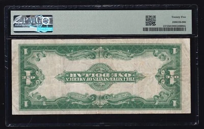 US 1923 $1 Silver Certificate INVERTED BACK ERROR FR 237 PMG 25 (207) - Image 1 of 2