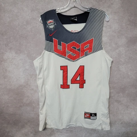 Vintage Nike USA Basketball Olympics FIBA Anthony Davis 14  Jersey Mens XL Cover