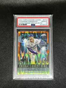 2024 Topps Cosmic Yoshinobu Yamamoto Extra Talent Galactic /25 PSA 10 - Picture 1 of 2