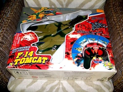 VTG 1990s GOLDLOK B/O R/C  SUPERSONIC F-14 TOMCAT AIRPLANE - Image 1 of 4