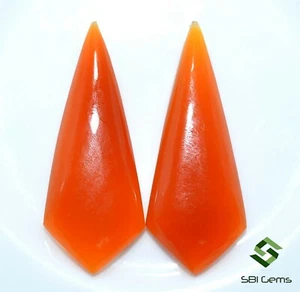 29x11 mm Natural Red Chalcedony Long Pair 15.89 Cts Well Matched Loose Gemstones - Picture 1 of 7