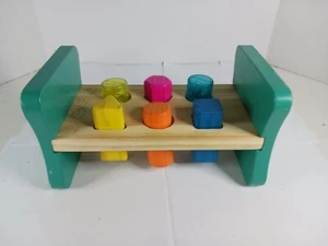 B Toys Wooden Hammer Toy Pounding Bench With Pegs - Picture 1 of 7