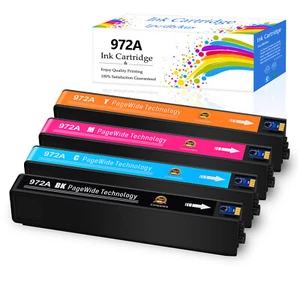 Cartucho de tinta recargado 4PK 972A PARA HP PageWide Pro 452dw 477dn 577dw SET - Imagen 1 de 7