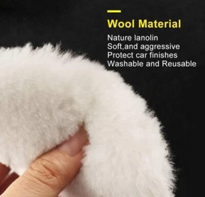 Wool Polishing Pads 5 piece Auto Buffing 6in kit back plate with M14 Drill WTSCL - Picture 1 of 6