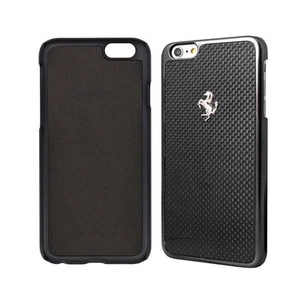 Official Ferrari GT Black Carbon Case – Black Frame for iPhone 6 / 6S Plus 5.5" - Picture 1 of 1