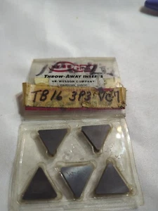 Htf Qty.5 VR Wesson TB16 3P3 grade VC7 Carbide Inserts NOS (B1) - Picture 1 of 3