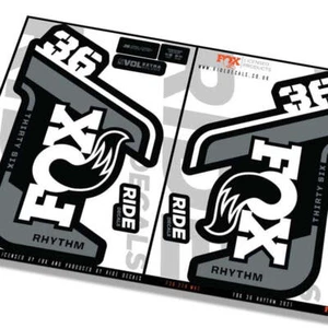 Fox 36 Rhythm 2021 Fork Decals - White- Licensed by Fox - Picture 1 of 3
