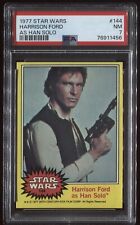 1977 Topps Star Wars Card #144 HARRISON FORD AS HAN SOLO PSA NM-MT 7 Yellow