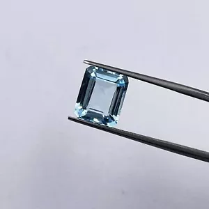 Piedra preciosa suelta de topacio azul cielo natural corte octágono 9*11 mm 6 quilates - Imagen 1 de 7
