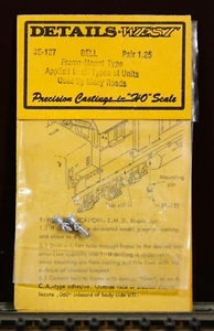 DETAILS WEST RB-127, BELL: FRAME MOUNT TYPE, ALL TYPES, MANY ROADS, 2 PCS, HO - Picture 1 of 1