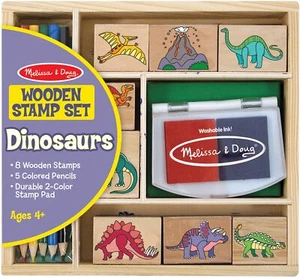 Set di timbri in legno Melissa & Doug - dinosauro - Foto 1 di 1