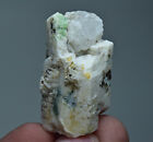 Rare Fluorescent Green Sodalite with Calcite On Gonnardite Crystal 22 Gram