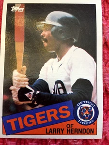 Detroit Tigers Larry Herndon #591 MLB Vintage Baseball Card Ships Free - Bild 1 von 2