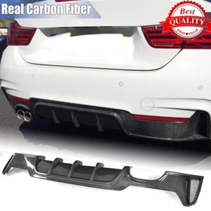 Real Carbon Rear Bumper Lip Diffuser for BMW 4 Series F32 F33 F36 M Sport 14-19 - Picture 1 of 12