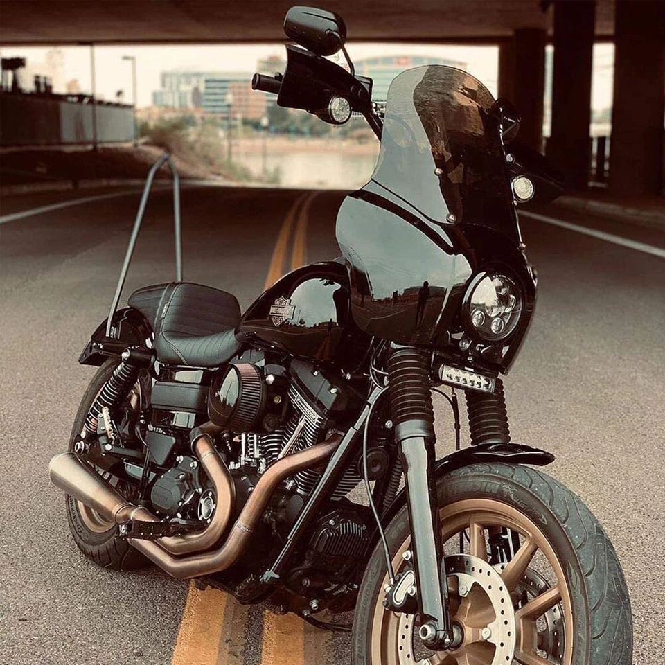 Smoke Front Fairing Kit For Harley Club Style Dyna Super Glide FXR T-Sport FXDXT - Image 1 of 4