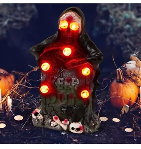solar halloween ghost with tombstone - Picture 1 of 4