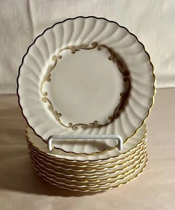 8 Syracuse Baroque Gray 6 3/8" Bread Plates - Picture 1 of 2
