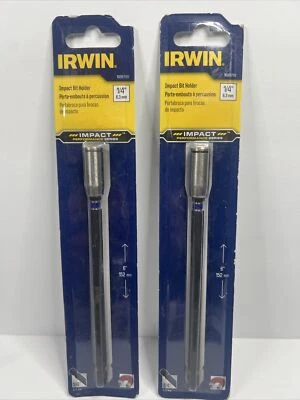 IRWIN Impact 6" Magnetic C-Ring Bit Holder 1/4 Hex  1899799 2 Piece Lot New - Image 1 of 3