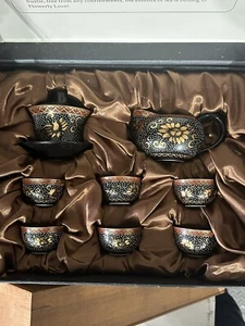 Vintage Japanese 8pc Tea Set Box Miniature Tea Cups - Picture 1 of 12