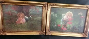 2 Piece Set Donald Zolan Canvas Replicas. September Girl and Summer Garden - Picture 1 of 8