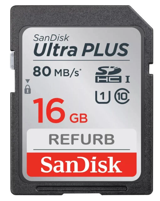SanDisk Ultra PLUS SDHC UHS-I 16GB Memory Card up to 80MB/s (SDSDUSC-016G-AN6IN) - Image 1 of 1