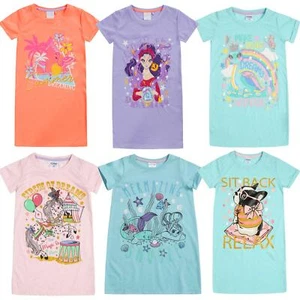 Girls Nightie Kids Childrens Nightdress Dreams Ice Cream Relax Age 2-13 Years - Picture 1 of 13