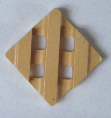 Bb Double Cut Vintage Polymer Button Square Pierced  Art Deco!!!!  Medium - Image 1 of 2