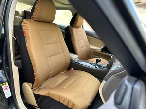 For Toyota Camry Car Front seat covers Durable Coyote Brown Canvas 2PCS - Picture 1 of 6