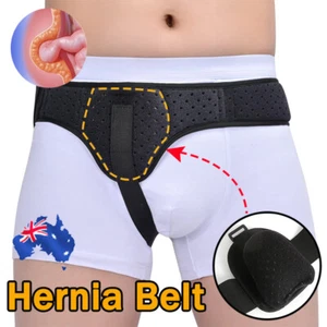 Men Hernia Support Belt Inguinal Groin Hernia Pain Relief Support Truss Brace - Picture 1 of 17