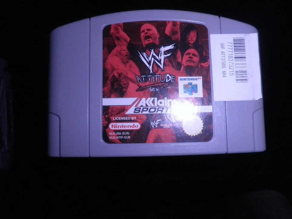 nintendo 64 n64 -  wwf attitude - cart only - Image 1 of 1