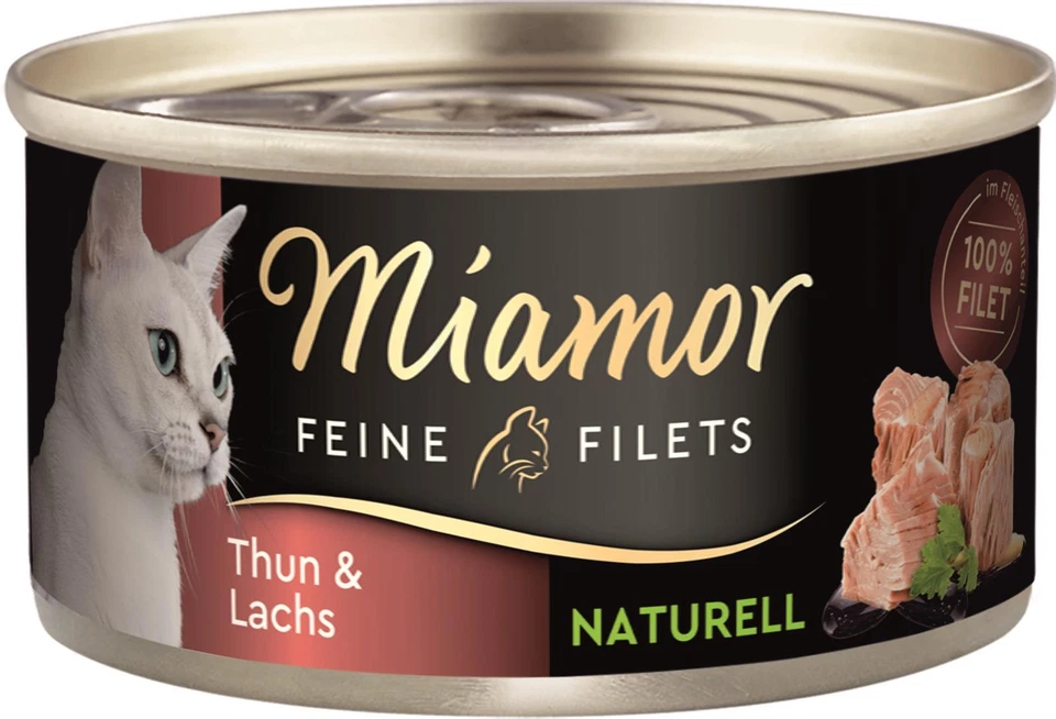 Miamor Feine Filets Naturelle Thunfisch Lachs 24x 80g Nassfutter Katzenfutter - Bild 1 von 1
