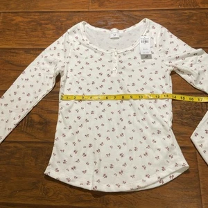 Girl’s 15/16 Abercrombie Kids Pajama Top Bows - Picture 1 of 7