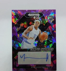 2024 Prizm Draft Picks Armando Bacot Purple Ice RC CFS-ABC | NORTH CAROLINA - Picture 1 of 2