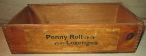 Penny Roll Pastiglie Caramelle/Medicina Pubblicità Vendita al Dettaglio Scatola Legno Cassa - Foto 1 di 8