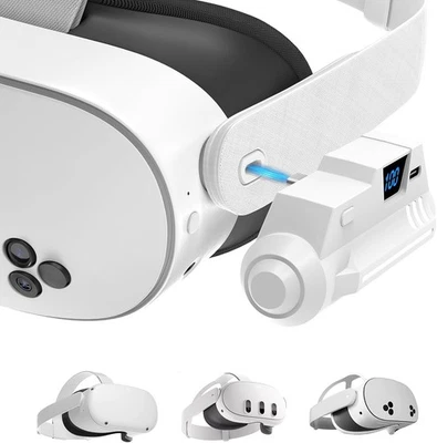 5000mAh Akku für Meta Quest 3S/3/Pro Headset Tragbar Batterie mit LCD Zeigen - Bild 1 von 4