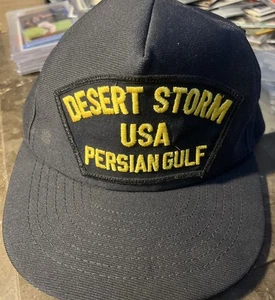 Desert Storm Persian Gulf CAP HAT OSFA SNAP BACK Made in USA Navy Issue 🫡🇺🇸 - Picture 1 of 6