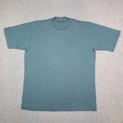 Cal Cru T Shirt Mens Large Green Short Sleeve Vintage Made in USA Crew Neck 90s - Image 1 of 4