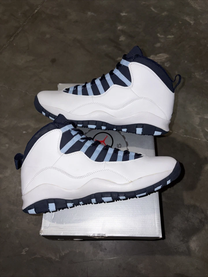 Tamanho 10 EUA - Air Jordan 10 retrô 2005 azul gelo nunca usado - Imagem 1 de 4