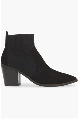 Nuevo Cole Haan Para Mujer Negro Tejido Gamuza Maggie Botines Talla 9B Botín Nuevo Foto 1 de 4