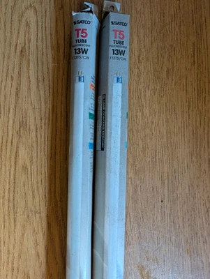 (2) Satco 13w Mini 2 Pin Base 21" Fluorescent Bulbs 860L - Image 1 of 2