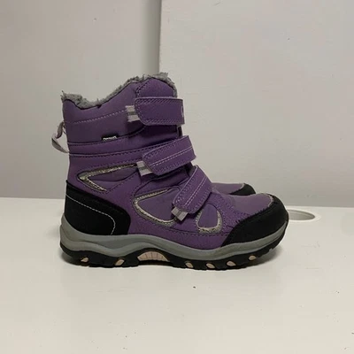 Halti 儿童冬季靴 EU32 / US1 紫色防水隔热雪地靴 US 1  — 第 1/4 张图片