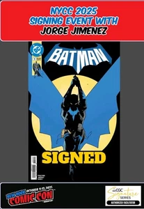 Batman #1 Main Cover Raw Jorge Jimenez signiert mit COA NYCC VORVERKAUF NM - Bild 1 von 2